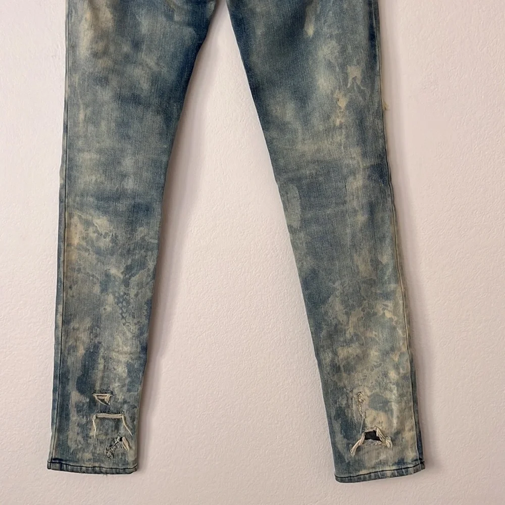 Diesel Industry Women’s Magic Jeans Size W24 L32 Distressed with Patchwork - Picture 7 of 10